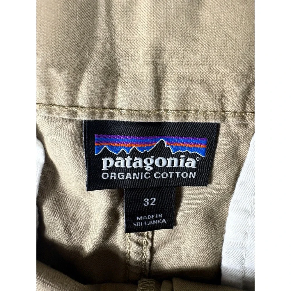 Patagonia Chino Shorts Mens 32 Tan Khaki Organic Cotton Rugged Workwear Heritage